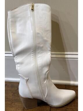 DREAM PAIRS Dallas Embroidered Western Cowboy Knee High Boot